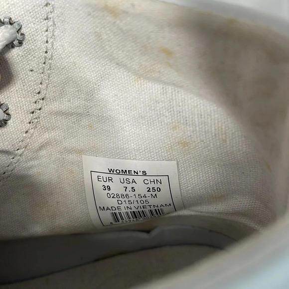 L’ORIGINALE PALLADIUM White Pampa Hi Top Lace Up Boots Sneakers Leather 7.5 - Picture 14 of 16